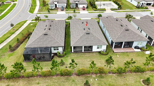 bird's eye view with a residential view