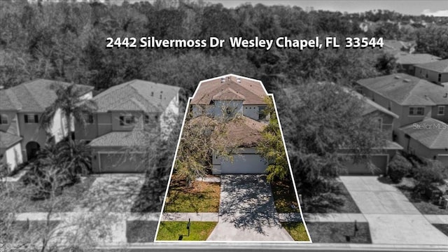 birds eye view of property featuring a residential view