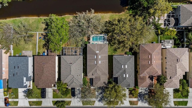 bird's eye view with a residential view