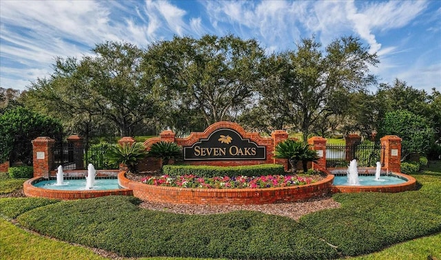 view of community sign