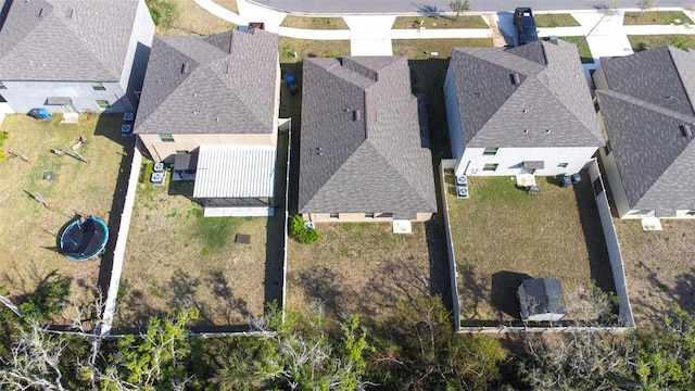 aerial view with a residential view