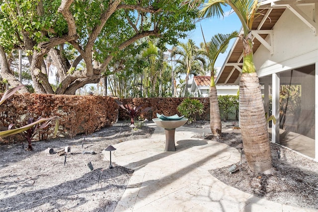 view of patio / terrace featuring fence