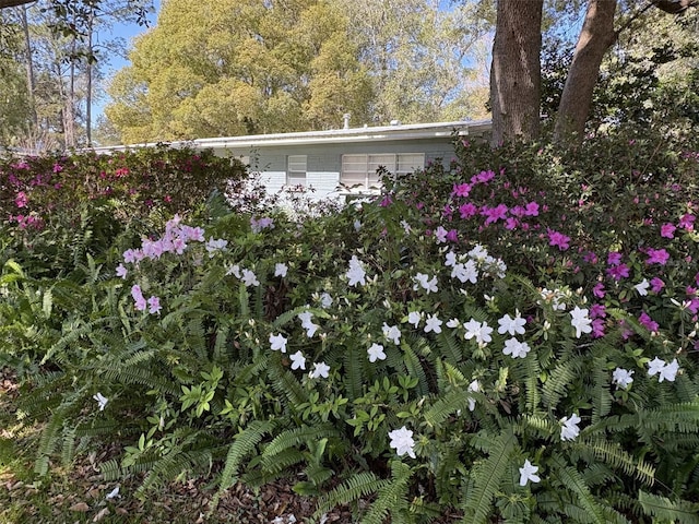 view of side of home featuring brick siding