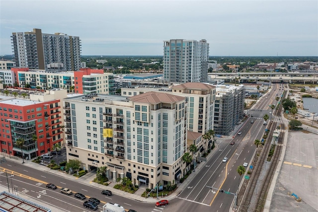 aerial view featuring a view of city