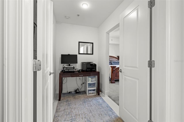 office featuring baseboards