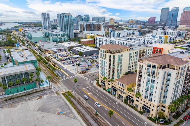 aerial view featuring a view of city