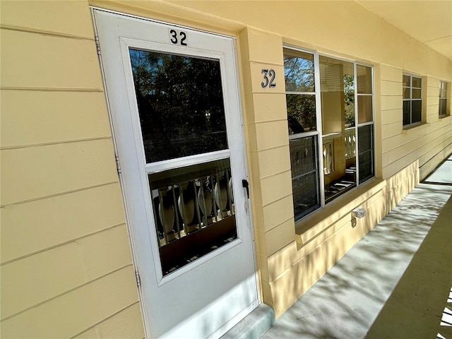 view of doorway to property