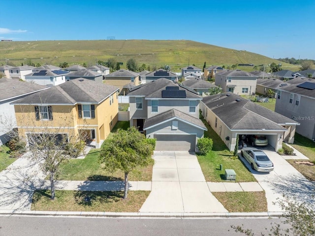 bird's eye view featuring a residential view