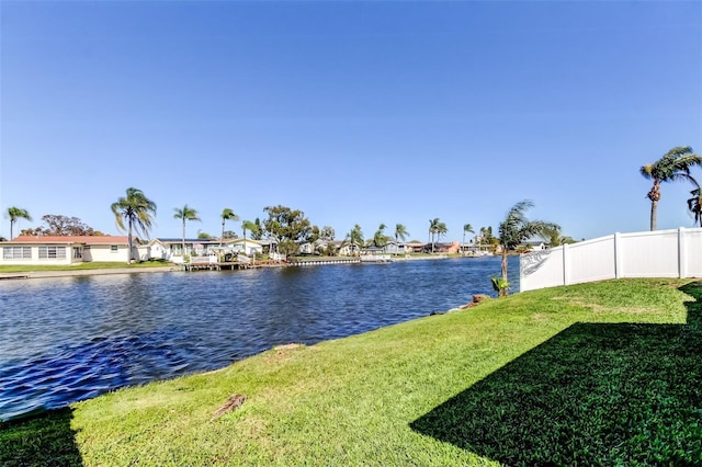 water view with fence