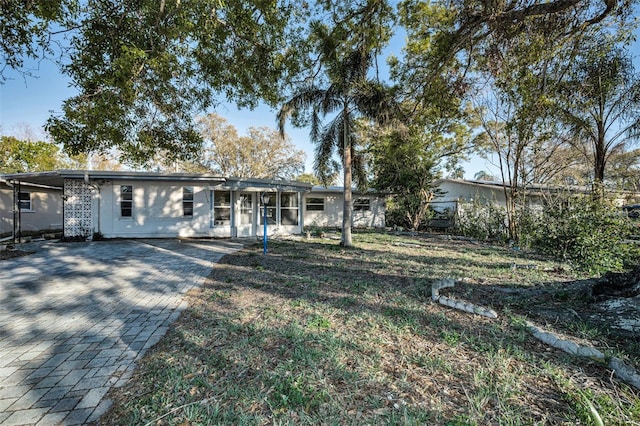 view of ranch-style home