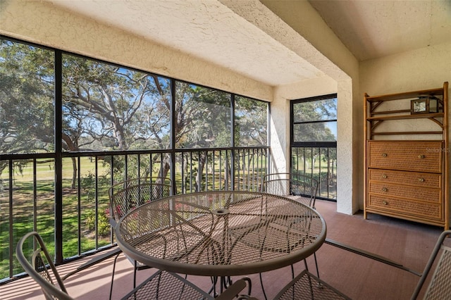 view of sunroom / solarium