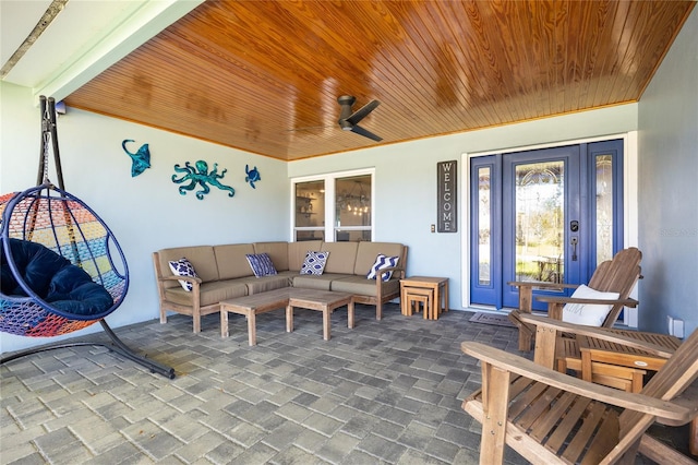 view of patio / terrace featuring an outdoor living space