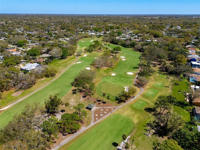 drone / aerial view featuring golf course view