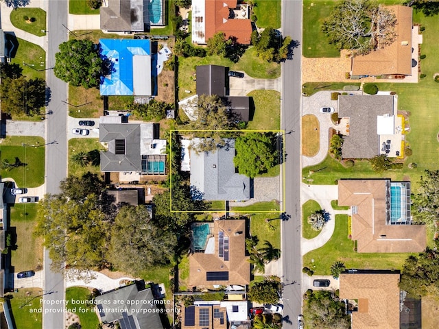 drone / aerial view featuring a residential view