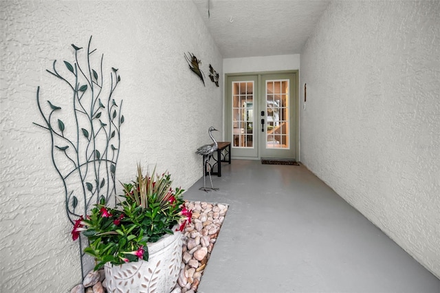 doorway to property with french doors