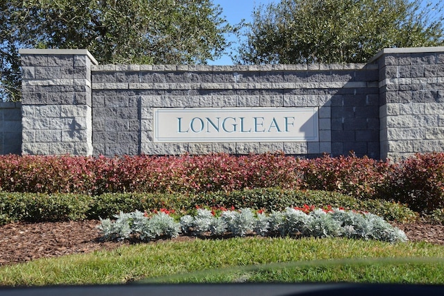 view of community sign