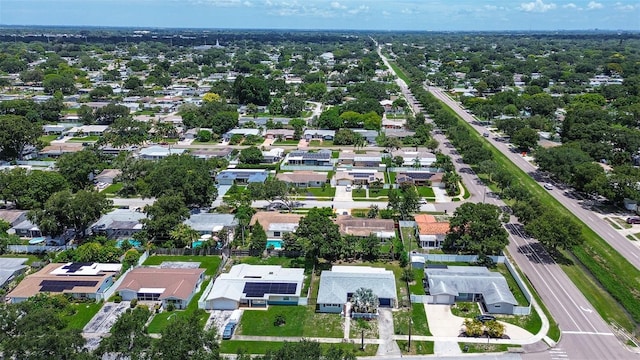 drone / aerial view with a residential view