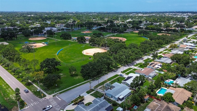 bird's eye view with a residential view