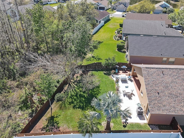 aerial view featuring a residential view