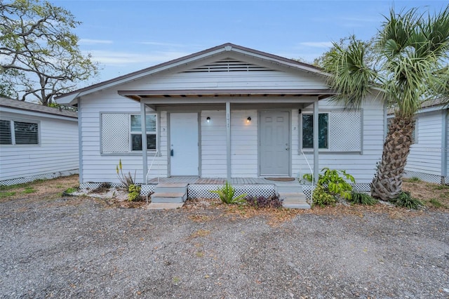 view of front of house featuring covered porch