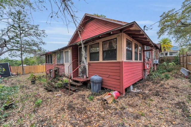 exterior space featuring fence