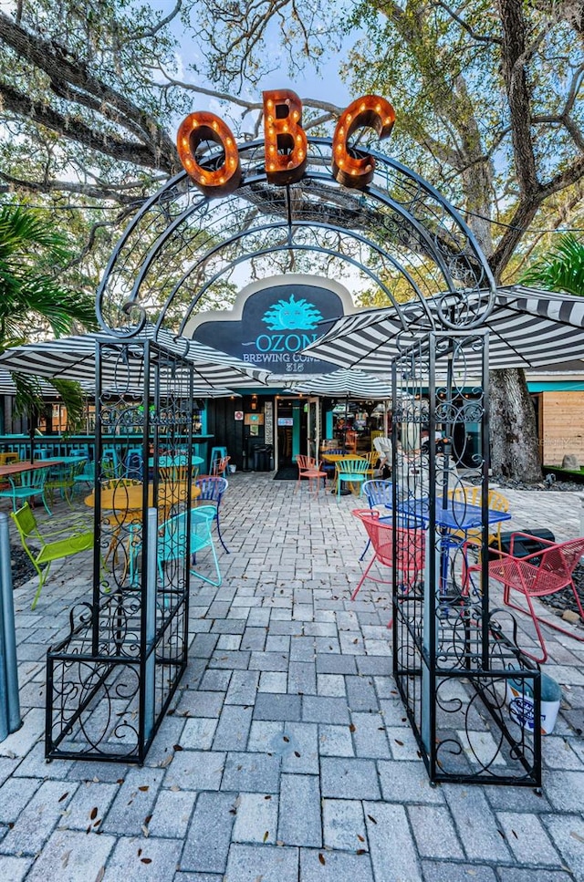 view of community featuring a patio