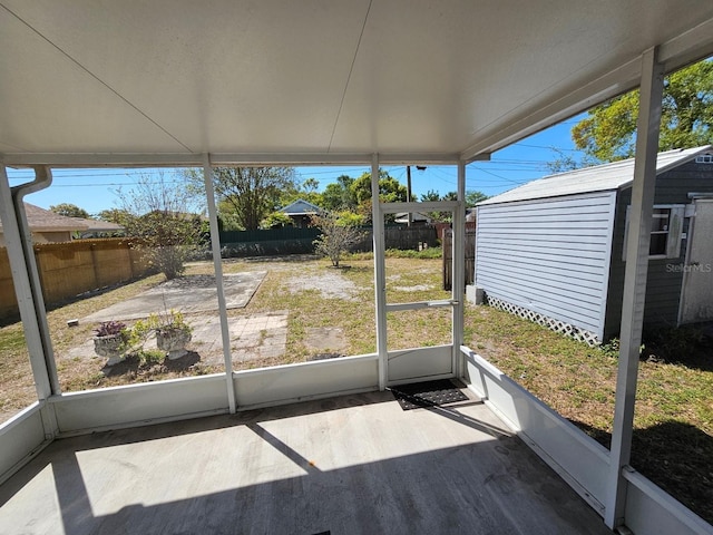 view of sunroom