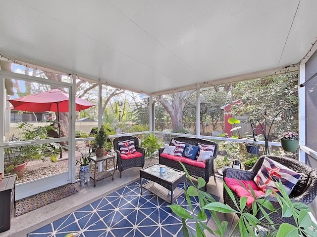 view of sunroom / solarium