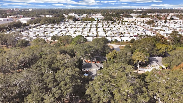 aerial view with a residential view