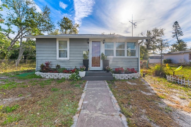 bungalow with fence