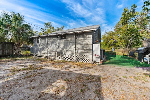 exterior space with fence