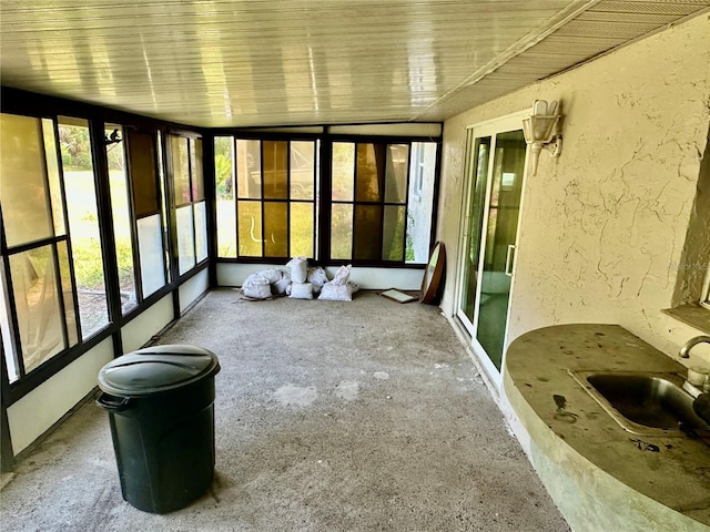 view of sunroom