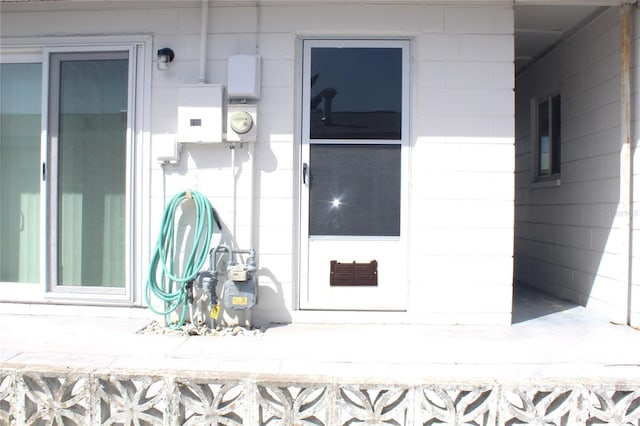 view of doorway to property