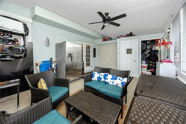 view of patio / terrace featuring a ceiling fan