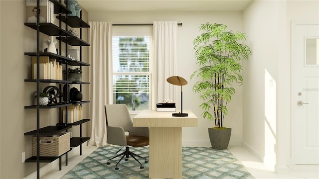 office featuring baseboards