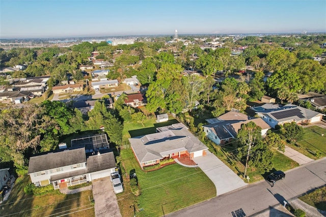 drone / aerial view with a residential view