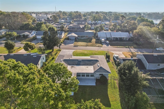 aerial view with a residential view