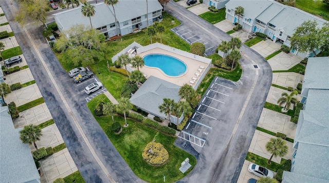 drone / aerial view featuring a residential view