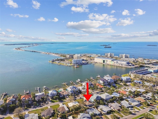 2451 Baywood Dr W, Dunedin, FL 34698 - bird's eye view featuring a water view