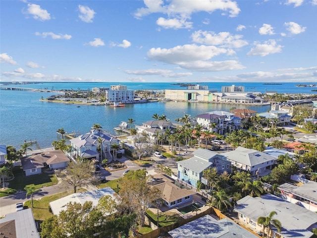 2451 Baywood Dr W, Dunedin, FL 34698 - drone / aerial view featuring a water view