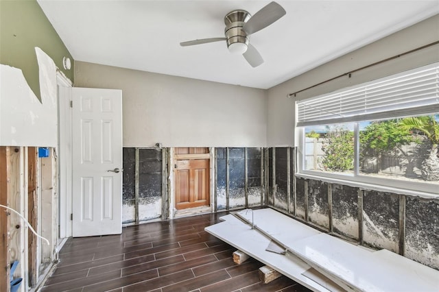 2451 Baywood Dr W, Dunedin, FL 34698 - bedroom with ceiling fan and wood tiled floor