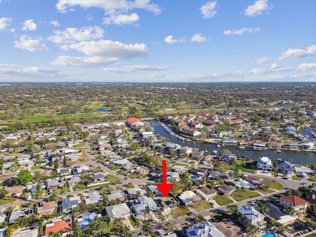 2451 Baywood Dr W, Dunedin, FL 34698 - drone / aerial view with a residential view and a water view
