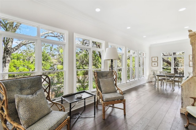 view of sunroom