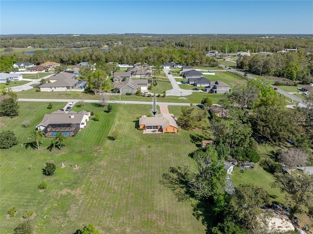 bird's eye view with a residential view