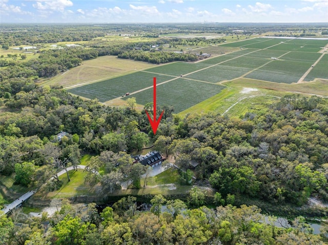 drone / aerial view featuring a rural view