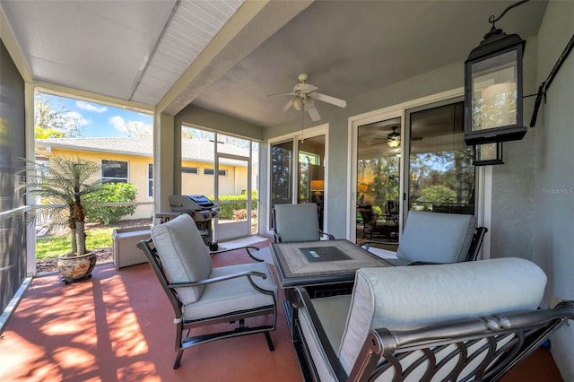 view of sunroom / solarium