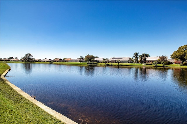 view of water feature featuring a residential view