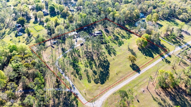 drone / aerial view featuring a rural view