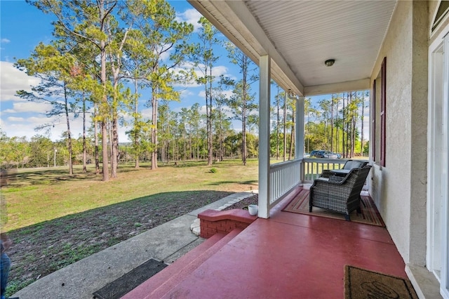 view of patio with covered porch