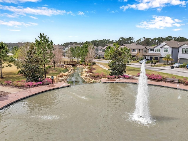 property view of water with a residential view